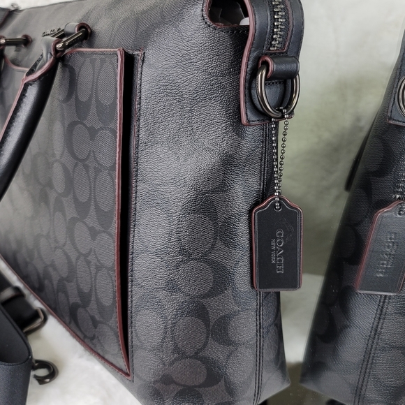 Coach Signature Laptop Bag Designer Breefcase NWT - Picture 7 of 13